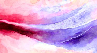 Soyut suluboya sanat eserleri. Fırça boyalı dijital resim. Renkli yaratıcı suluboya çizimi.