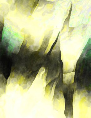 Soyut suluboya sanat eserleri. Fırça boyalı dijital resim. Renkli yaratıcı suluboya çizimi.