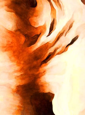 Soyut suluboya sanat eserleri. Fırça boyalı dijital resim. Renkli yaratıcı suluboya çizimi.