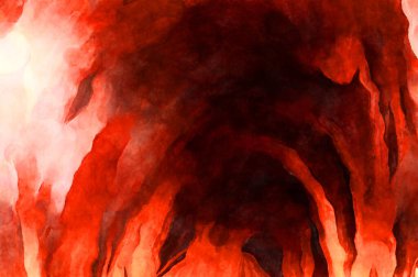 Soyut suluboya sanat eserleri. Fırça boyalı dijital resim. Renkli yaratıcı suluboya çizimi.