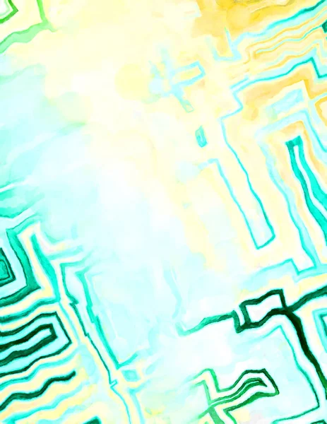 Soyut suluboya sanat eserleri. Fırça boyalı dijital resim. Renkli yaratıcı suluboya çizimi.