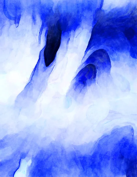 Soyut suluboya sanat eserleri. Fırça boyalı dijital resim. Renkli yaratıcı suluboya çizimi.