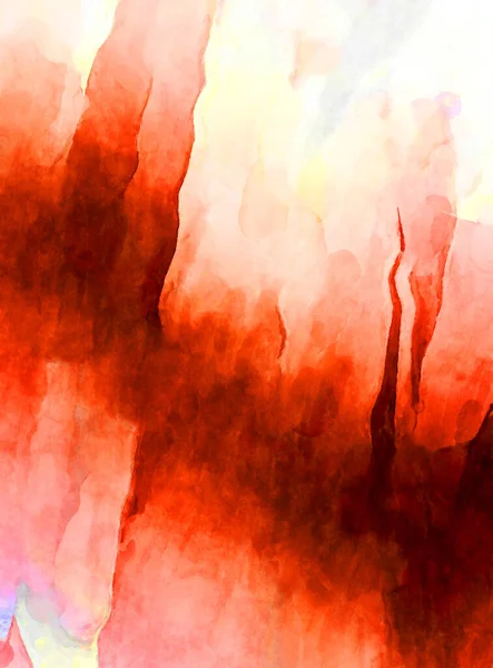 Soyut suluboya sanat eserleri. Fırça boyalı dijital resim. Renkli yaratıcı suluboya çizimi.