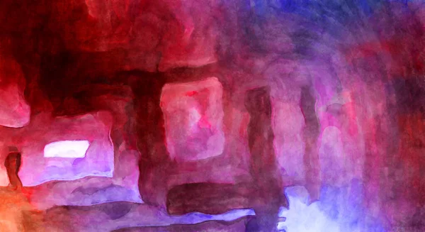 Soyut suluboya sanat eserleri. Fırça boyalı dijital resim. Renkli yaratıcı suluboya çizimi.