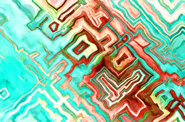 Acuarela Abstracta Expresiva Pincel Pintado Pintura Arte Digital Colorida Acuarela —  Fotos de Stock