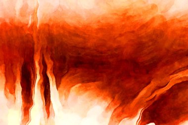 Soyut suluboya sanat eserleri. Fırça boyalı dijital resim. Renkli yaratıcı suluboya çizimi.