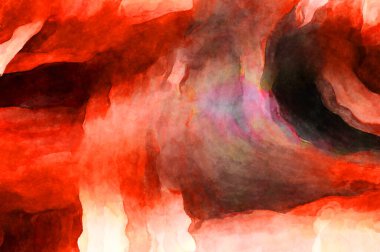 Soyut suluboya sanat eserleri. Fırça boyalı dijital resim. Renkli yaratıcı suluboya çizimi.