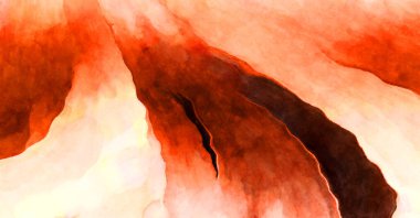 Soyut suluboya sanat eserleri. Fırça boyalı dijital resim. Renkli yaratıcı suluboya çizimi.