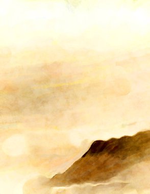 Soyut suluboya sanat eserleri. Fırça boyalı dijital resim. Renkli yaratıcı suluboya çizimi.