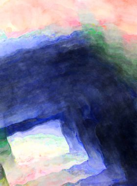 Soyut suluboya sanat eserleri. Fırça boyalı dijital resim. Renkli yaratıcı suluboya çizimi.