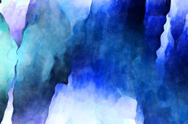 Soyut suluboya sanat eserleri. Fırça boyalı dijital resim. Renkli yaratıcı suluboya çizimi.