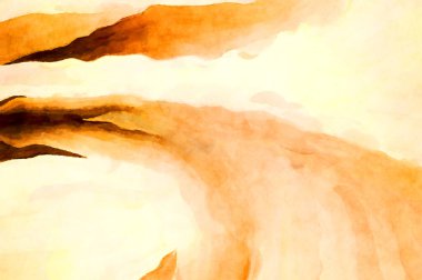 Soyut suluboya sanat eserleri. Fırça boyalı dijital resim. Renkli yaratıcı suluboya çizimi.