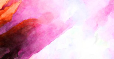 Soyut suluboya sanat eserleri. Fırça boyalı dijital resim. Renkli yaratıcı suluboya çizimi.