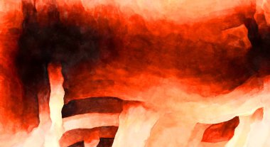 Soyut suluboya sanat eserleri. Fırça boyalı dijital resim. Renkli yaratıcı suluboya çizimi.