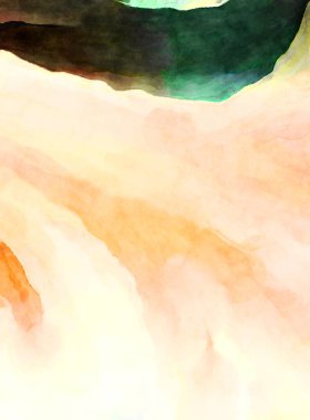 Soyut suluboya sanat eserleri. Fırça boyalı dijital resim. Renkli yaratıcı suluboya çizimi.