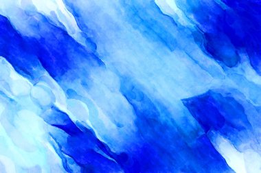 Soyut suluboya sanat eserleri. Fırça boyalı dijital resim. Renkli yaratıcı suluboya çizimi.