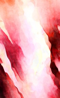 Soyut suluboya sanat eserleri. Fırça boyalı dijital resim. Renkli yaratıcı suluboya çizimi.