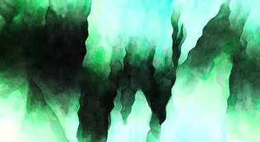 Soyut suluboya sanat eserleri. Fırça boyalı dijital resim. Renkli yaratıcı suluboya çizimi.