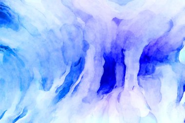 Soyut suluboya sanat eserleri. Fırça boyalı dijital resim. Renkli yaratıcı suluboya çizimi.