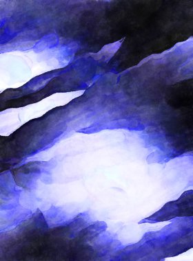 Soyut suluboya sanat eserleri. Fırça boyalı dijital resim. Renkli yaratıcı suluboya çizimi.