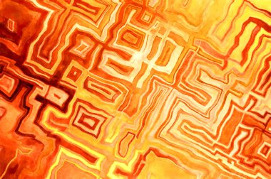 Soyut suluboya sanat eserleri. Fırça boyalı dijital resim. Renkli yaratıcı suluboya çizimi.