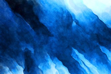 Soyut suluboya sanat eserleri. Fırça boyalı dijital resim. Renkli yaratıcı suluboya çizimi.