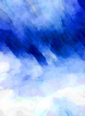 Soyut suluboya sanat eserleri. Fırça boyalı dijital resim. Renkli yaratıcı suluboya çizimi.