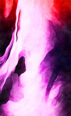 Soyut suluboya sanat eserleri. Fırça boyalı dijital resim. Renkli yaratıcı suluboya çizimi.