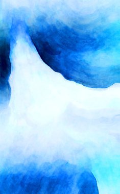 Soyut suluboya sanat eserleri. Fırça boyalı dijital resim. Renkli yaratıcı suluboya çizimi.