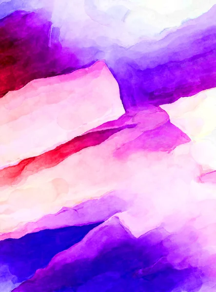 Expressive Abstract Watercolor Artwork Brush Painted Digital Art Painting Colorful — Stock Photo, Image