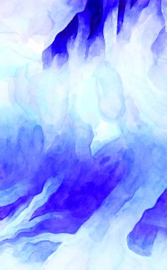 Soyut suluboya sanat eserleri. Fırça boyalı dijital resim. Renkli yaratıcı suluboya çizimi.