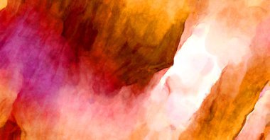 Soyut suluboya sanat eserleri. Fırça boyalı dijital resim. Renkli yaratıcı suluboya çizimi.