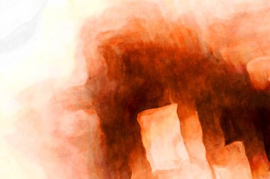 Soyut suluboya sanat eserleri. Fırça boyalı dijital resim. Renkli yaratıcı suluboya çizimi.