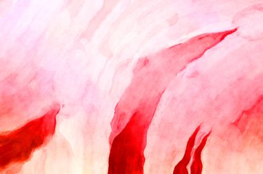 Soyut suluboya sanat eserleri. Fırça boyalı dijital resim. Renkli yaratıcı suluboya çizimi.