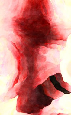 Soyut suluboya sanat eserleri. Fırça boyalı dijital resim. Renkli yaratıcı suluboya çizimi.