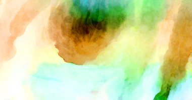 Soyut suluboya sanat eserleri. Fırça boyalı dijital resim. Renkli yaratıcı suluboya çizimi.