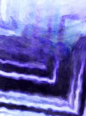 Soyut suluboya sanat eserleri. Fırça boyalı dijital resim. Renkli yaratıcı suluboya çizimi.