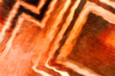 Soyut suluboya sanat eserleri. Fırça boyalı dijital resim. Renkli yaratıcı suluboya çizimi.