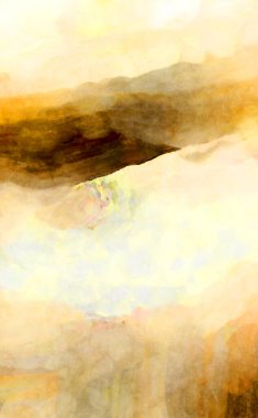 Soyut suluboya sanat eserleri. Fırça boyalı dijital resim. Renkli yaratıcı suluboya çizimi.