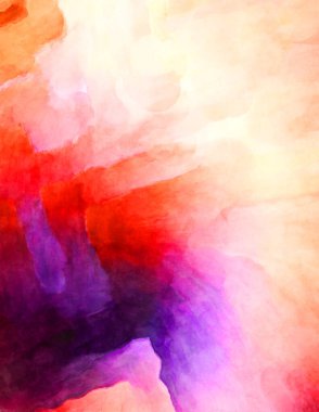 Soyut suluboya sanat eserleri. Fırça boyalı dijital resim. Renkli yaratıcı suluboya çizimi.