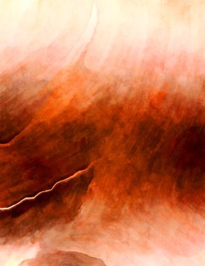 Soyut suluboya sanat eserleri. Fırça boyalı dijital resim. Renkli yaratıcı suluboya çizimi.