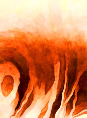 Soyut suluboya sanat eserleri. Fırça boyalı dijital resim. Renkli yaratıcı suluboya çizimi.