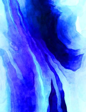 Soyut suluboya sanat eserleri. Fırça boyalı dijital resim. Renkli yaratıcı suluboya çizimi.