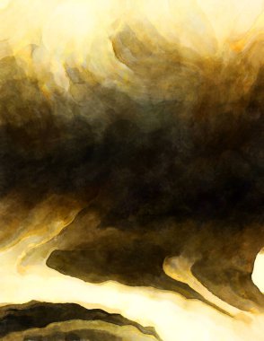 Soyut suluboya sanat eserleri. Fırça boyalı dijital resim. Renkli yaratıcı suluboya çizimi.