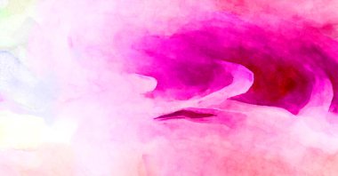 Soyut suluboya sanat eserleri. Fırça boyalı dijital resim. Renkli yaratıcı suluboya çizimi.