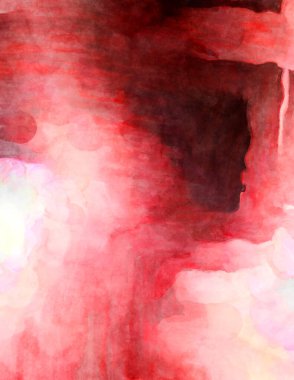 Soyut suluboya sanat eserleri. Fırça boyalı dijital resim. Renkli yaratıcı suluboya çizimi.