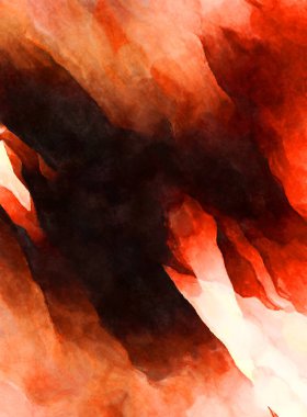 Soyut suluboya sanat eserleri. Fırça boyalı dijital resim. Renkli yaratıcı suluboya çizimi.