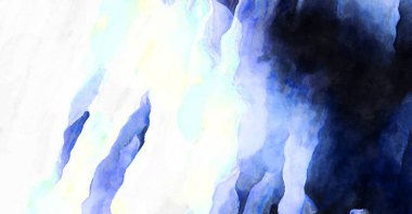 Soyut suluboya sanat eserleri. Fırça boyalı dijital resim. Renkli yaratıcı suluboya çizimi.