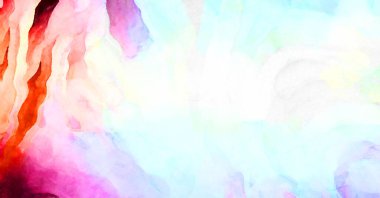 Soyut suluboya sanat eserleri. Fırça boyalı dijital resim. Renkli yaratıcı suluboya çizimi.