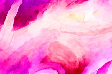 Soyut suluboya sanat eserleri. Fırça boyalı dijital resim. Renkli yaratıcı suluboya çizimi.